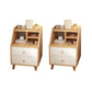 Wooden Bed Nightstand Modern Accent Table Nightstand for Bedroom