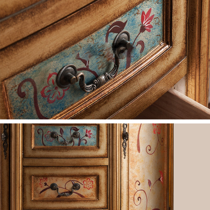 Comò in legno massiccio tradizionale cassettiera del torace con cassetti 3/4/5