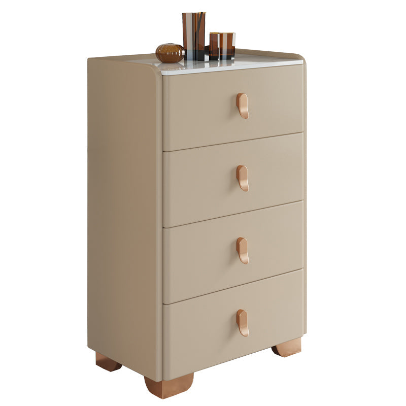 Stone Dresser Classic Glam Storage Chest Dresser with 4/5/6/7/8 Drawers Khaki 4 Clearhalo 'Bedroom Furniture' 'Dressers & Chests' 'dressers_chests' 'furn' 'furn_dressers_chests' 'Furniture' 7710400
