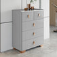 Stone Dresser Classic Glam Storage Chest Dresser with 4/5/6/7/8 Drawers Light Gray 5 Clearhalo 'Bedroom Furniture' 'Dressers & Chests' 'dressers_chests' 'furn' 'furn_dressers_chests' 'Furniture' 7710406