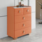 Stone Dresser Classic Glam Storage Chest Dresser with 4/5/6/7/8 Drawers Orange 5 Clearhalo 'Bedroom Furniture' 'Dressers & Chests' 'dressers_chests' 'furn' 'furn_dressers_chests' 'Furniture' 7710410