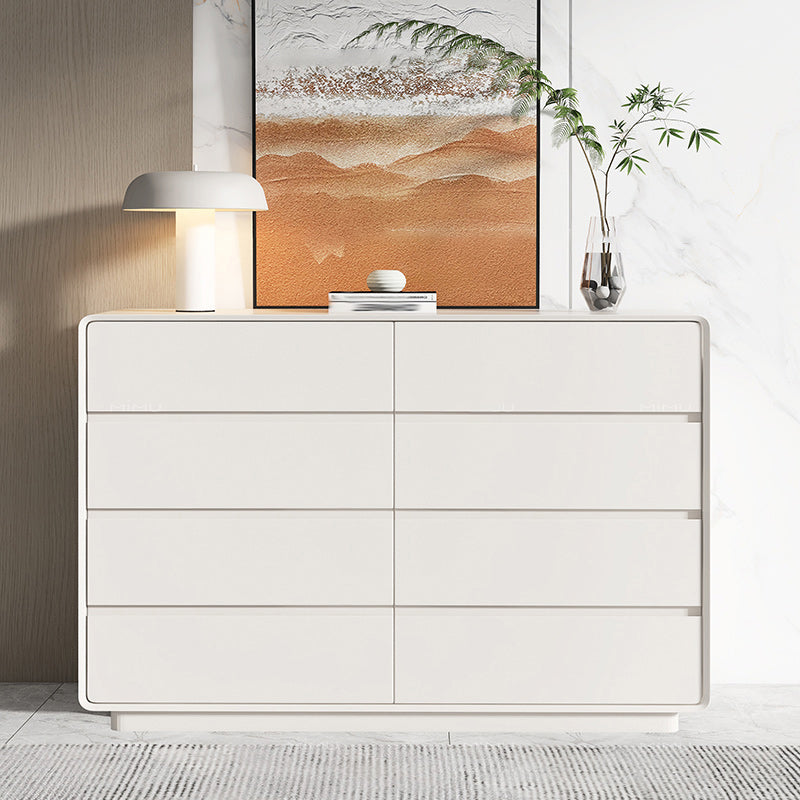 Manufactured Wood Dresser Modern Storage Chest Dresser with 5/6/8/9 Drawers Off-White Clearhalo 'Bedroom Furniture' 'Dressers & Chests' 'dressers_chests' 'furn' 'furn_dressers_chests' 'Furniture' 7710527