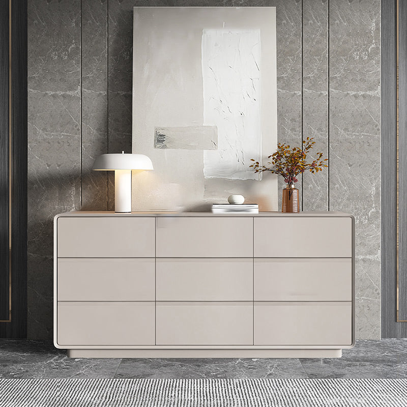 Manufactured Wood Dresser Modern Storage Chest Dresser with 5/6/8/9 Drawers 71"L x 16"W x 32"H Grey Clearhalo 'Bedroom Furniture' 'Dressers & Chests' 'dressers_chests' 'furn' 'furn_dressers_chests' 'Furniture' 7710534