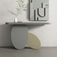 Oval Shape Contemporary Console Table Wood Console Sofa Table