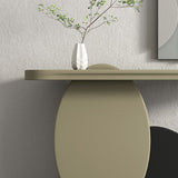 Oval Shape Contemporary Console Table Wood Console Sofa Table