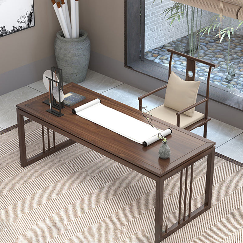 Scrivania per lo studio in legno massiccio scrivania rettangolare slitta, 29,5 "h