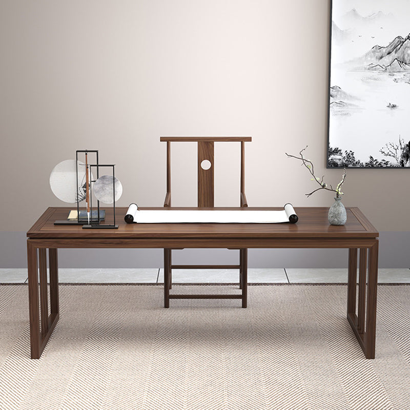 Scrivania per lo studio in legno massiccio scrivania rettangolare slitta, 29,5 "h