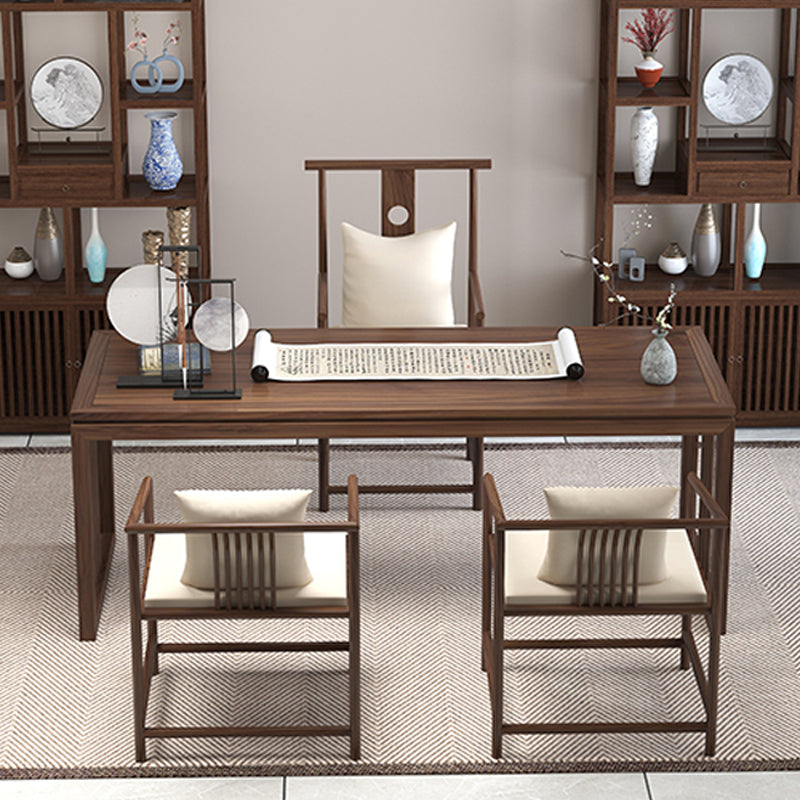 Scrivania per lo studio in legno massiccio scrivania rettangolare slitta, 29,5 "h