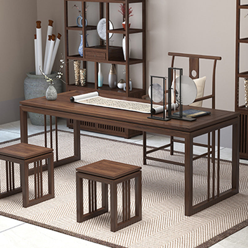 Scrivania per lo studio in legno massiccio scrivania rettangolare slitta, 29,5 "h