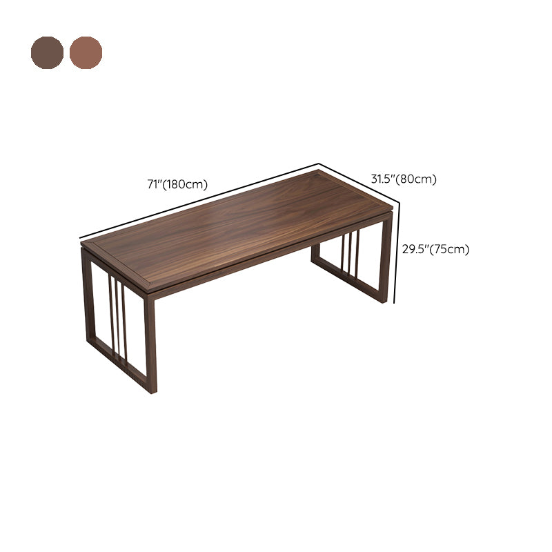 Scrivania per lo studio in legno massiccio scrivania rettangolare slitta, 29,5 "h