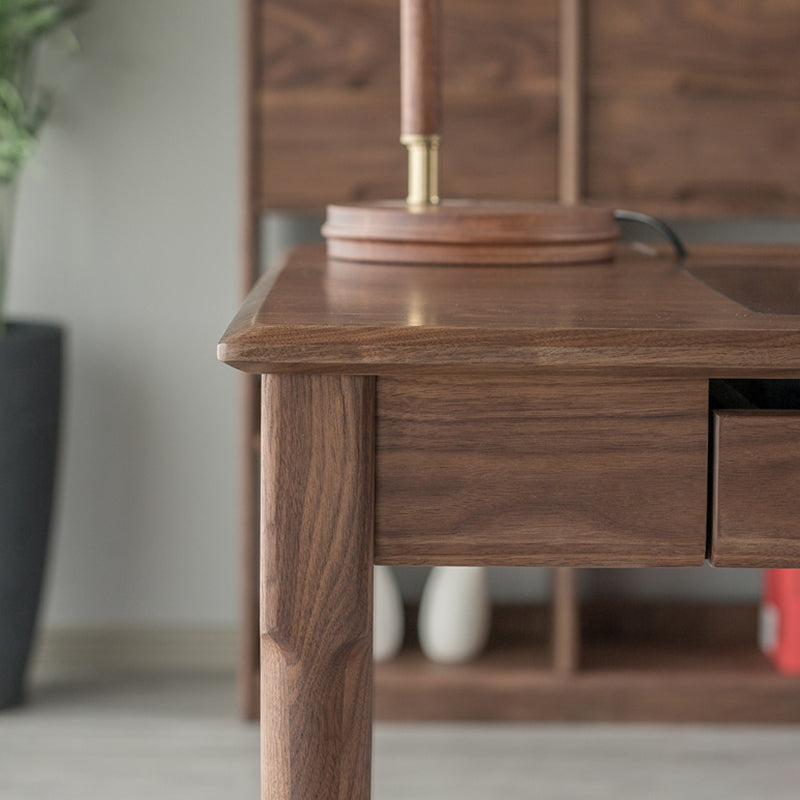 Tavolo da laptop a forma di rettangolare Distanza di scrittura in legno in marrone