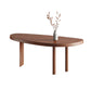 Irregular Shaped Office Laptop Table Wooden Writing Desk in Black/Brown