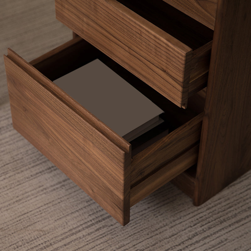 Table de bureau en bois massif moderne Home Writing Desk avec 5 tiroirs