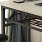 Office in legno in stile contemporaneo da ufficio rettangolare task desk in grigio e nero