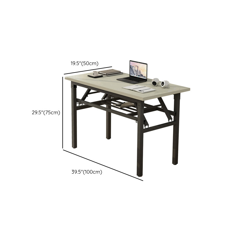 Office in legno in stile contemporaneo da ufficio rettangolare task desk in grigio e nero
