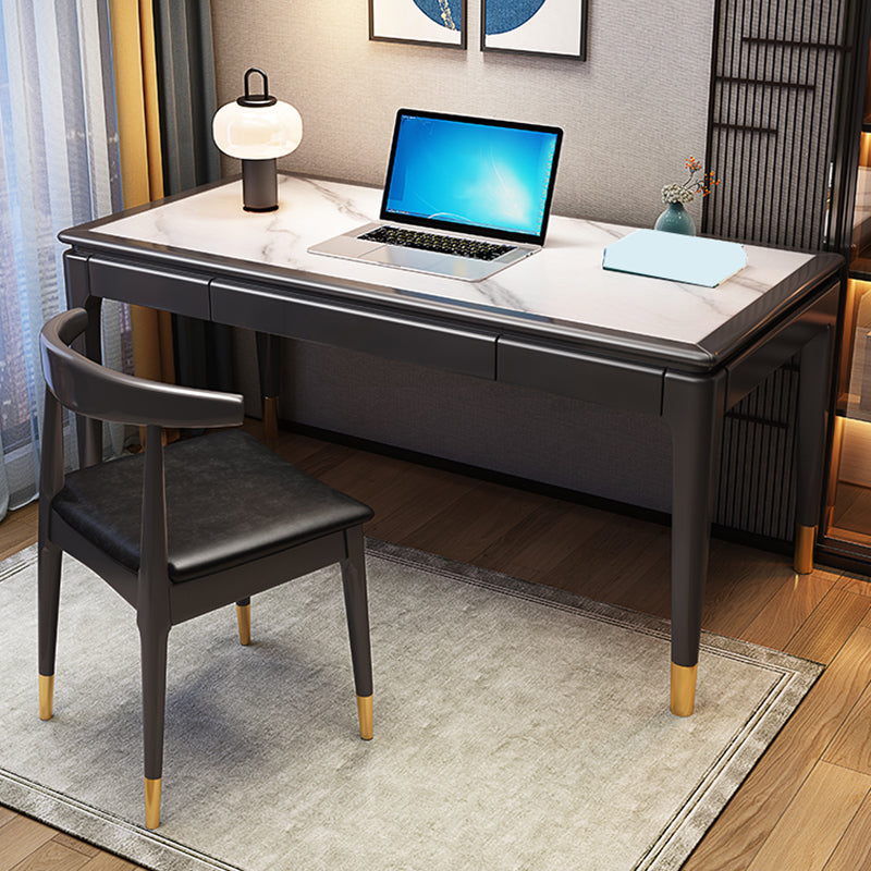 家のための長方形の形のオフィスラップトップテーブルストーンライティングデスク