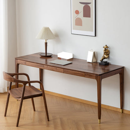 Contemporary Solid Wood Writing Desk Living Room Rectangular Office Desk 79"L x 26"W x 30"H Clearhalo 'furn' 'furn_office_desk' 'Furniture' 'Office Desks' 'Office Furniture' 'office_desk' 7710835