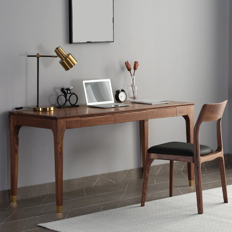 Contemporary Solid Wood Writing Desk Living Room Rectangular Office Desk Clearhalo 'furn' 'furn_office_desk' 'Furniture' 'Office Desks' 'Office Furniture' 'office_desk' 7710836