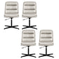 Armless Office Chair No Wheels Conference Chair for Living Room Home White Genuine Leather 4 Piece Set Clearhalo 'furn' 'furn_office_chair' 'Furniture' 'Office Chairs' 'Office Furniture' 'office_chair' 7710875