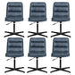 Armless Office Chair No Wheels Conference Chair for Living Room Home Blue Genuine Leather 6 Piece Set Clearhalo 'furn' 'furn_office_chair' 'Furniture' 'Office Chairs' 'Office Furniture' 'office_chair' 7710886