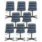 Armless Office Chair No Wheels Conference Chair for Living Room Home Blue Genuine Leather 8 Piece Set Clearhalo 'furn' 'furn_office_chair' 'Furniture' 'Office Chairs' 'Office Furniture' 'office_chair' 7710887
