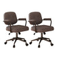 Contemporary Arm Office Chair Desk Chair with Wheels for Bedroom