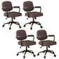 Contemporary Arm Office Chair Desk Chair with Wheels for Bedroom