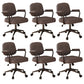 Contemporary Arm Office Chair Desk Chair with Wheels for Bedroom