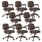 Contemporary Arm Office Chair Desk Chair with Wheels for Bedroom