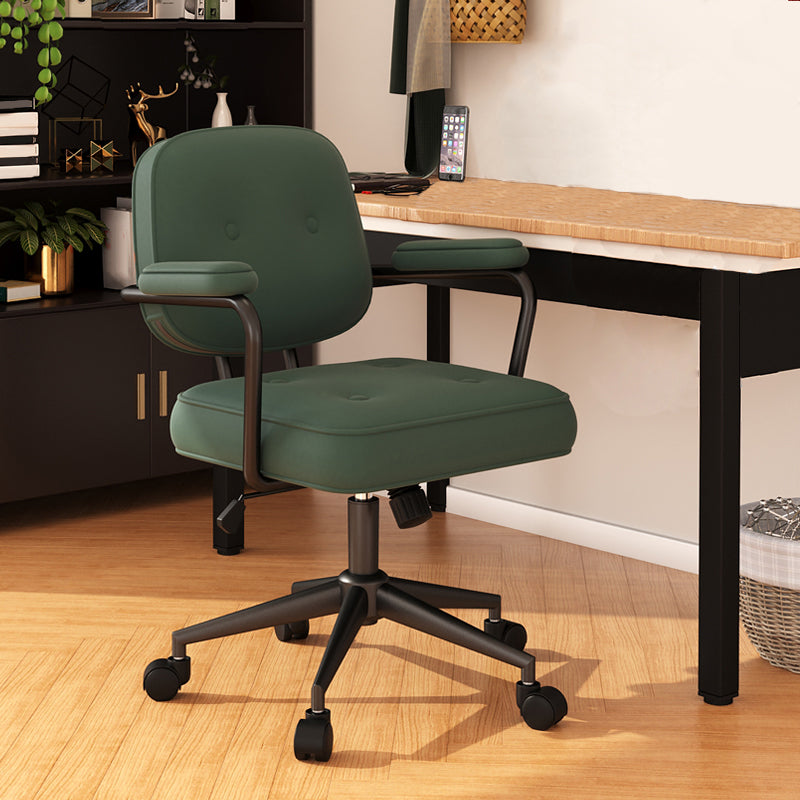 Contemporary Arm Office Chair Desk Chair with Wheels for Bedroom