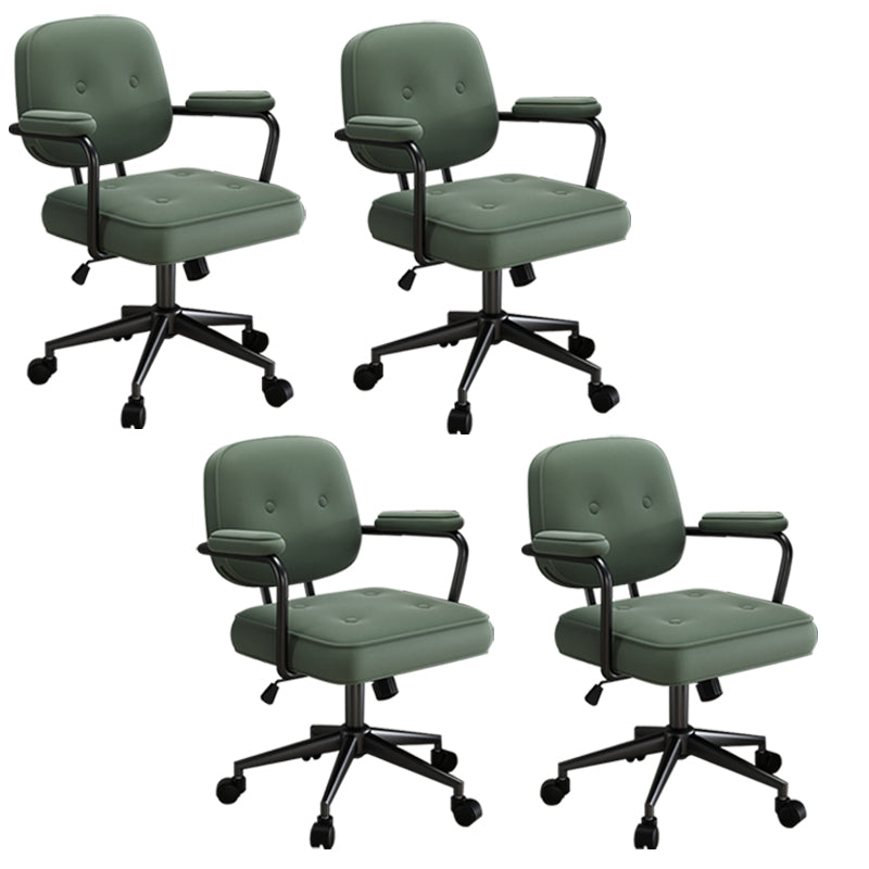 Contemporary Arm Office Chair Desk Chair with Wheels for Bedroom