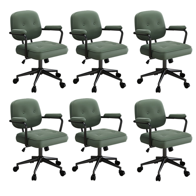 Contemporary Arm Office Chair Desk Chair with Wheels for Bedroom