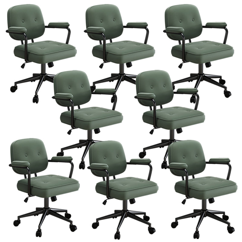Contemporary Arm Office Chair Desk Chair with Wheels for Bedroom