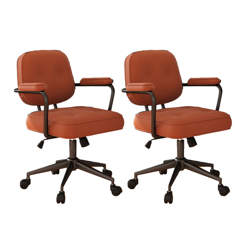 Contemporary Arm Office Chair Desk Chair with Wheels for Bedroom