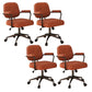 Contemporary Arm Office Chair Desk Chair with Wheels for Bedroom