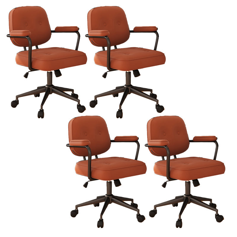 Contemporary Arm Office Chair Desk Chair with Wheels for Bedroom