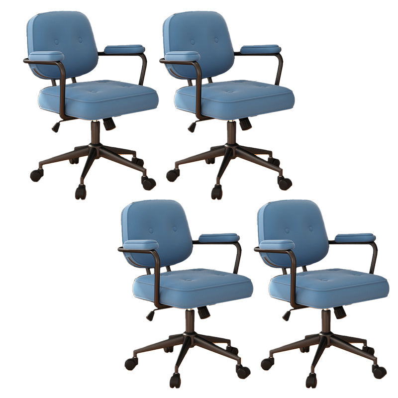 Contemporary Arm Office Chair Desk Chair with Wheels for Bedroom