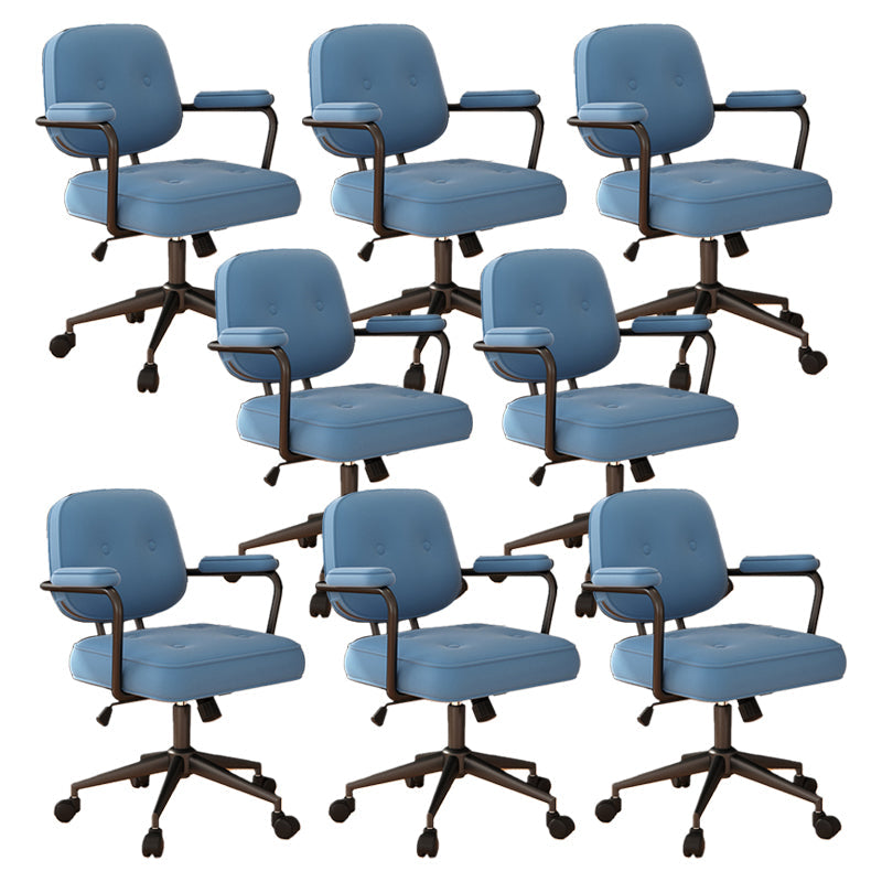 Contemporary Arm Office Chair Desk Chair with Wheels for Bedroom