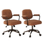 Contemporary Arm Office Chair Desk Chair with Wheels for Bedroom