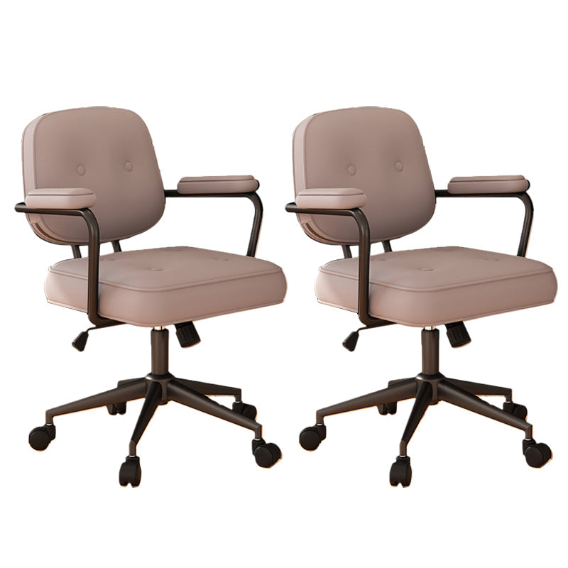 Contemporary Arm Office Chair Desk Chair with Wheels for Bedroom