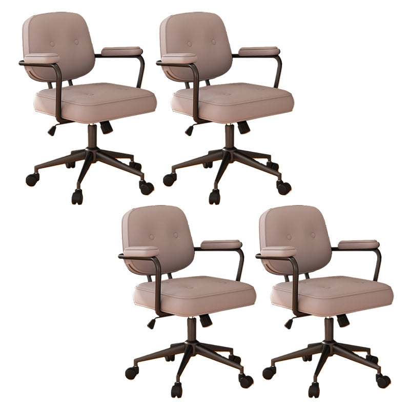 Contemporary Arm Office Chair Desk Chair with Wheels for Bedroom