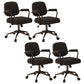Contemporary Arm Office Chair Desk Chair with Wheels for Bedroom