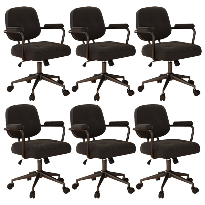 Contemporary Arm Office Chair Desk Chair with Wheels for Bedroom