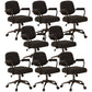 Contemporary Arm Office Chair Desk Chair with Wheels for Bedroom