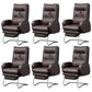 Modern Armless Office Chair Leather No Distressing No Wheels Ergonomic Desk Chair Coffee 6 Piece Set Clearhalo 'furn' 'furn_office_chair' 'Furniture' 'Office Chairs' 'Office Furniture' 'office_chair' 7711042