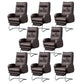Modern Armless Office Chair Leather No Distressing No Wheels Ergonomic Desk Chair Coffee 8 Piece Set Clearhalo 'furn' 'furn_office_chair' 'Furniture' 'Office Chairs' 'Office Furniture' 'office_chair' 7711044