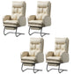 Modern Armless Office Chair Leather No Distressing No Wheels Ergonomic Desk Chair White 4 Piece Set Clearhalo 'furn' 'furn_office_chair' 'Furniture' 'Office Chairs' 'Office Furniture' 'office_chair' 7711049