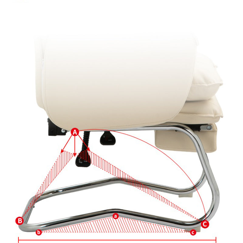 Modern Armless Office Chair Leather No Distressing No Wheels Ergonomic Desk Chair Clearhalo 'furn' 'furn_office_chair' 'Furniture' 'Office Chairs' 'Office Furniture' 'office_chair' 7711050