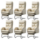 Modern Armless Office Chair Leather No Distressing No Wheels Ergonomic Desk Chair White 6 Piece Set Clearhalo 'furn' 'furn_office_chair' 'Furniture' 'Office Chairs' 'Office Furniture' 'office_chair' 7711051