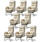 Modern Armless Office Chair Leather No Distressing No Wheels Ergonomic Desk Chair White 8 Piece Set Clearhalo 'furn' 'furn_office_chair' 'Furniture' 'Office Chairs' 'Office Furniture' 'office_chair' 7711052